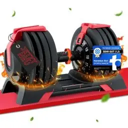 Produktbild: SPORTSCHMIEDE, Verstellbare Hantel, 12 Gewichte, einstellbare platzsparende Kurzhantel von 3kg-24kg. Einzelhantel. Dumbbell set für Muskelaufbau und Fitness