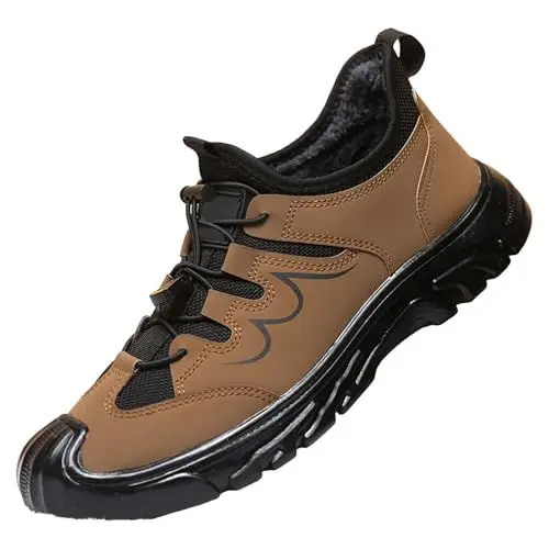 Produktbild: Sportschuhe Herren Fashion Atmungsaktive Kletterschuhe Leder Mesh Schlüpfen Schuhe Casual Outdoorschuhe Hiking Freizeitschuhe Sport Trekkingschuhe Freizeit Leichtgewichts Wanderschuhe