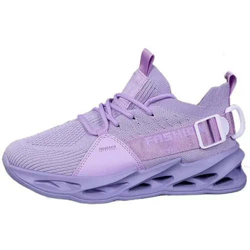 Produktbild: Sportschuhe Herren Sneaker Damen Turnschuhe Tennis Fitness Jogging Leichte Atmungsaktive Casual Schuhe Fashion Straßenlaufschuhe Strick LaufschuheG133 Purple 39