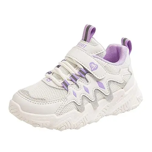 Produktbild: Sportschuhe Kinder Jungen Mädchen Mesh Atmungsaktiv Turnschuhe Klettverschluss rutschfest Hallenschuhe Leicht Flach Dicker Boden Joggingschuhe Bequem Modische Ganzjahres Sneaker Fitness Tennisschuhe