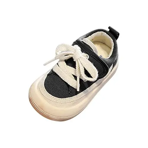 Produktbild: Sportschule 37 für, und Mädchen, Kleinkind-Sneaker, Kinder, große Kinderschuhe, Segeltuch-Sneaker, Kleinkind-Schuhe Kinderschuhe 28 (Black, 22 Infant)