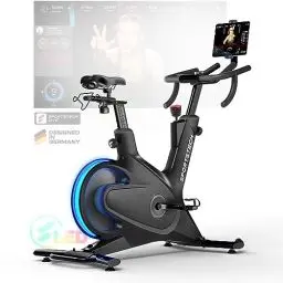 Produktbild: Sportstech sBike Lite - Smartes Heimtrainer Fahrrad mit LED + App mit Live & On-Demand Kursen und 360° Tablet-Halterung für Full Body Workout - Ergometer für effektives Fitness-Training