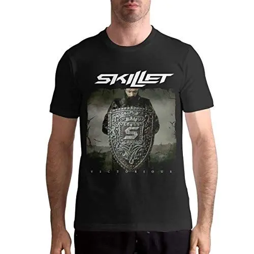 Produktbild: Sportswear Herren Kurzarmhemd, Skillet Band Shirt Mens Fashion T Shirt Cotton Tee Shirts Short Sleeve