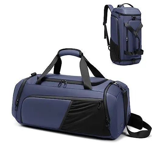 Produktbild: Sporttasche Herren Reisetasche 40L Sporttaschen mit Schuhfach Nassfach Wasserdicht Trainingstasche mit Rucksack Weekender Travel Gym Tasche Duffle Bag Fitnesstasche für Herren Damen