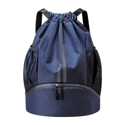 Produktbild: Sporttaschen Baumwoll Turnbeutel 1 Stück Sportbeutel - Rucksack Stofftasche Bag, Beutel, Baumwollbeutel, Jutebeutel geprüft Stoffbeutel Damen & Herren, Kinder Gym Sack(Navy,Einheitsgröße)