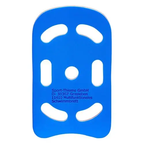 Produktbild: Sport-Thieme Schwimmbrett Multi | Schwimmhilfe, Kick-Board für Erwachsene u. Kinder | Ergonomischen Grifflöchern | Aus weichem Schaumstoff