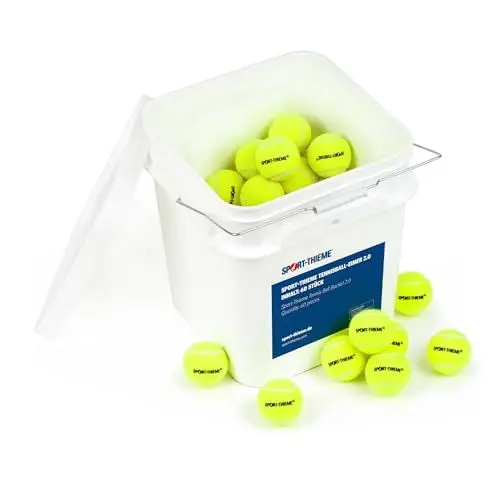 Produktbild: Sport-Thieme Tennisball 2.0 | 60 Stück | Drucklos, gleichbleibendes Sprungverhalten, Trainingsball, für Ballwurfmaschinen | Gelb | Für Training im Verein und Club
