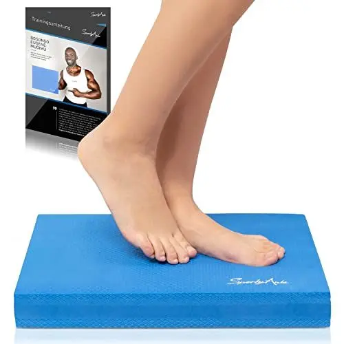 Produktbild: SportyAnis® Balance-Pad inkl. Übungsheft - Innovatives Balance-Kissen zur Stärkung der Tiefenmuskulatur und Steigerung von Balance, Stabilität und Gleichgewicht (Grau)