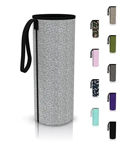 Produktbild: spottle Schutzhülle für Trinkfalschen aus Glas - elastisches Neopren (Grau, 750 ml)