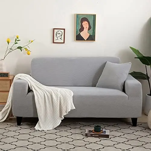 Produktbild: SPOUR Sofa-Schonbezug, moderner, minimalistischer, staubdichter Jacquard-Sofabezug, waschbarer Möbelschutz mit elastischem Boden, für Kinder und Haustiere – G-1-Sitzer 90–140 cm