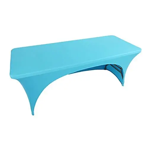 Produktbild: SPOUR Strechhussen, Stretch Tischdecke, Hussen Bierzeltgarnitur Stretchhussen, Spandex Tight Fit, rechteckige Tisch Cover-dj, Messen, (Blau,153x74x76 cm)