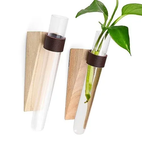 Produktbild: SPRHR 2 Stück Reagenzglas Vase, Propagation Station Ohne Bohren, Platzsparend und Schön, Hängender Behälter für Wasserkultur Zum Dekorieren von Zuhause, Büro, Zimmer, Flur, Fensterbank