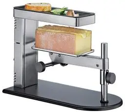 Produktbild: SPRING Raclette Ofen | Schweizer Raclette-Gerät | Edelstahl | stufenlos höhenverstellbar | mit antihaftbeschichteter Grillplatte | inklusive Käseschaber | Käse Schmelzer | 36×17×25cm