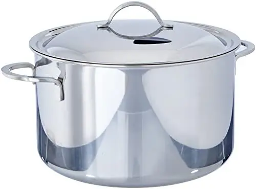 Produktbild: Spring CRISTAL Fleischtopf mit Deckel | Ø: 20cm, Höhe: 12 cm | 3,7 ltr | rostfreier Edelstahl | Topf induktionsgeeignet und für alle anderen Herdarten | spülmaschinenfest | Kochtopf Edelstahl