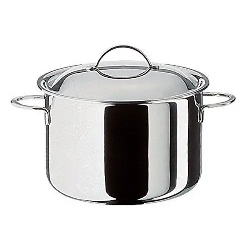 Produktbild: Spring CRISTAL Fleischtopf mit Deckel | Ø: 24cm, Höhe: 14 cm | 6,5 ltr | rostfreier Edelstahl | Topf induktionsgeeignet und für alle anderen Herdarten | spülmaschinenfest | Kochtopf Edelstahl