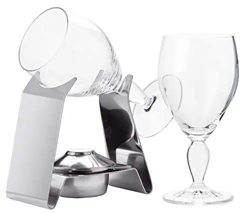 Produktbild: Spring Irish Coffee Set | inkl. 2 Irish Coffee Gläsern | Rechaud aus Edelstahl mit Brenner | auch für Cognac-Schwenker geeignet | Cocktail Zubehör | Eiskaffee Gläser groß