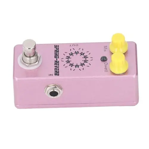 Produktbild: Spring Reverb-Effektpedal, Verbessern Sie Ihren Gitarrensound, Funktionale Knöpfe, True Bypass-Schalter, Vielseitige Konnektivität mit 1/4-Zoll-Mono-Klinkenstecker für