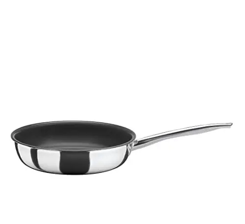 Produktbild: Spring Vulcano Classic Bratpfanne 28 cm, Edelstahl, hoher Rand, Antihaft-beschichtete Pfanne, Induktionsgeeignet, 5-Lagen-Mehrschichtmaterial, Bratpfanne Induktion, ofenfeste Edelstahlpfanne