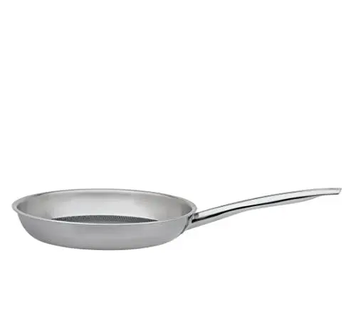 Produktbild: Spring Vulcano Cut Resist Bratpfanne 28 cm, Edelstahl, Antihaft-beschichtete Pfanne, Induktionsgeeignet, 5-Lagen-Mehrschichtmaterial, Kratzfest, Bratpfanne Induktion, ofenfeste Edelstahlpfanne