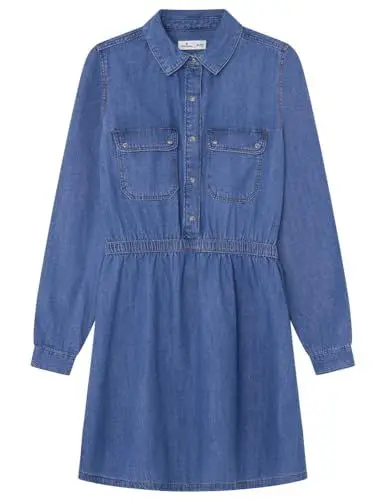Produktbild: SPRINGFIELD Damen Denim Shirt Dress Kleid, MEDIUM_Blue, 36