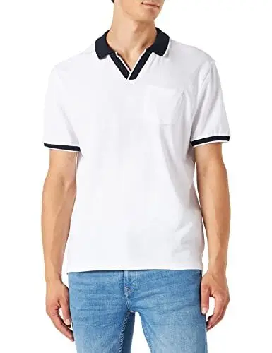 Produktbild: Springfield Herren Polo Resort Poloshirt, weiß, S