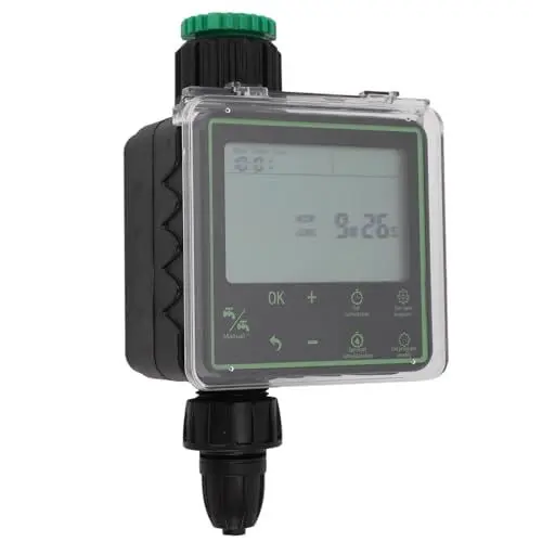 Produktbild: Sprinkler-Timer, Smarter Gartenbewässerungs-Timer-Controller mit G1/2 Adapter, Einfach zu Installierendes Automatisches Digitales Bewässerungs-Timer-System für Landwirtschaft,
