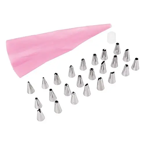 Produktbild: Spritztüllen Düse Diy Tools Klebespitze Kuchen Backform Edelstahl Set Tasche Utensilienverpackung Edelstahl Eva Russland 24 Stück Zuckerguss-Spritztüllen (Fditaeb9zt45ow-11)