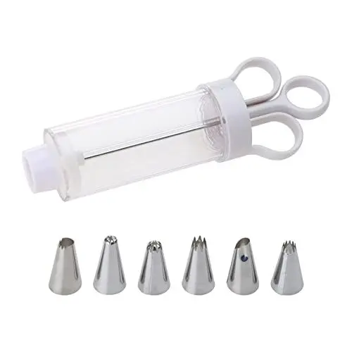 Produktbild: Spritztüllen-Set für Desserts, Creme, Dessert, Dekoration, Cupcake, Zuckerguss, Füllspritzer mit 5 Spritztüllen