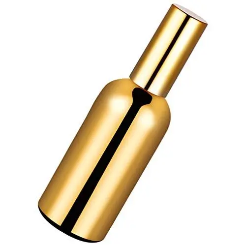 Produktbild: Sprühflasche, tragbar, 100 ml, leer, nachfüllbar, Glas, feiner Nebel, -Spray, Parfümzerstäuber (Gold)