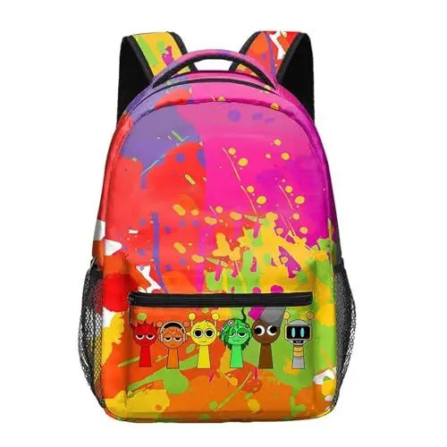Produktbild: Sp𝒓u𝒏𝒌𝒊 Kinderrucksäcke,Schulrucksack Mädchen Jungen Leicht Backpack,Musikspiele Sp𝒓u𝒏𝒌𝒊 Characters Grafikdruck Rucksack Teenager,Hohe Kapazität Schultaschen für Travel Schule Freizeit(#U)