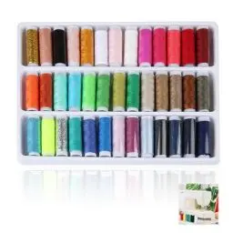 Produktbild: Spulen-Nähgarn-Set, 39 Farben Premium Nähzeug Polyester-Nähzubehör-Set Mini Nähset Professionell Nähen Set für Handnähen, Nähmaschine
