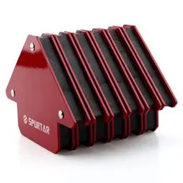 Produktbild: Spurtar 6 Stücke Schweissmagnet Set, 13KG Schweißmagnete und Klemmen, Starker Magnetwinkel Schweißwinkel, Pfeilmagnet, Metallarbeiten, Mig-Werkzeuge und Ausrüstung, 45, 90, 135 180 Grad