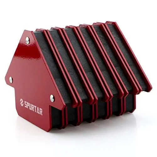 Produktbild: Spurtar 6 Stücke Schweissmagnet Set, 13KG Schweißmagnete und Klemmen, Starker Magnetwinkel Schweißwinkel, Pfeilmagnet, Metallarbeiten, Mig-Werkzeuge und Ausrüstung, 45, 90, 135 180 Grad