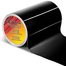 Produktbild: Spurtar Chrom Autofolie Schwarz GläNzend - 10CMx6M selbstklebend Autofolie aus Vinyl, Lackschutzfolie Schutzfolie füR Auto Motorrad Kfz Chromleisten Auto Folierung Schwarz (Schwarze Folie)