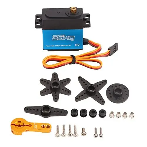 Produktbild: SPYMINNPOO 25 Kg Metallgetriebe Servo, 270 Grad Drehung, Volldigital, Wasserdicht mit 25 Tonnen Arm. Anwendbar für RC Autos Im Maßstab 1:10, 1:12, Roboter, Schiffe