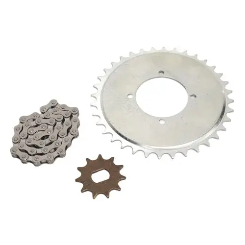 Produktbild: SPYMINNPOO 410 Kettenrad Kettensatz, 38 Glieder, Goldene Kette, 11 Zähne, Typ H Getriebe, Stahl Antriebskettenrad Kettenkombination für Elektrofahrräder, Motorräder, Gleichstrommotoren