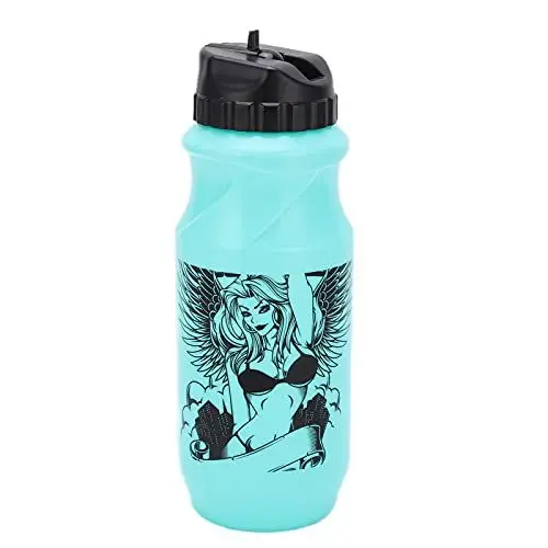 Produktbild: SPYMINNPOO 650ml Fahrrad-Wasserflasche, PDA Lebensmittelqualität Kunststoff-Wasserflasche mit Ausgussdeckel für Fitness-Radsport-Arbeitsschule(Hellblau) Radfahren Andere Reiten