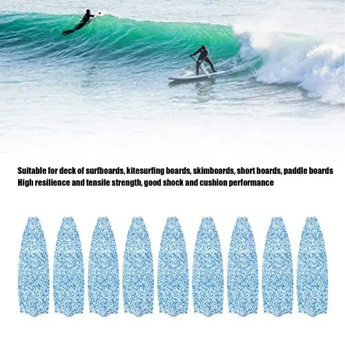 Produktbild: SPYMINNPOO 9-teiliges Surfbrett-Traktionspad, Rutschfestes Eva-Paddelbrett, Traktionspad, Surfzubehör für Surfbretter, Wakesurf, Skateboards. Sportinggoods Bootfahren Sportinggoods Bootfahren
