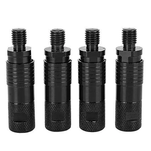 Produktbild: SPYMINNPOO Angelruten-Pod-Anschluss, Schnellverschluss-Adapter, Bissanzeiger, 4 Stück, 2 Farben, Kompaktes Design, Einfache Installation (Black)