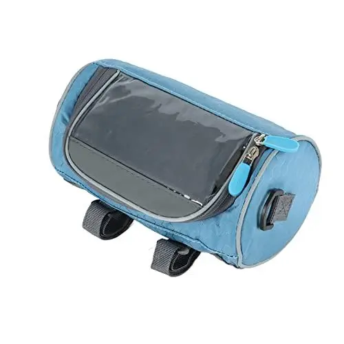 Produktbild: SPYMINNPOO Fahrrad-Lenker-Fronttasche,Radfahren Fahrrad-Lenkertaschen wasserdichte Fahrrad-Front-Aufbewahrungstasche mit Abnehmbarem Schultergurt für Handy-Navigation(Blau) Radfahren Andere Reiten