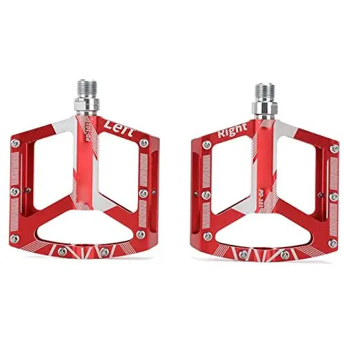 Produktbild: SPYMINNPOO Fahrradpedal, 2 St¨¹ck Universal Mountainbike Pedal Ersatz, Rutschfestes CNC Aluminiumlegierungslager, Leichtes Pedal f¨¹r MTB und Rennrad(Rot) Radfahren Fahrr?der Und Ersatzteile
