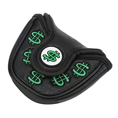 Produktbild: SPYMINNPOO Golf Putter Head Covers PU Leder wasserdichte Sonnencreme Putter Headcover Golf Club Protector mit Magnetverschluss für M?nner Frauen(Schwarz) Golfclubcover Golfclubcover