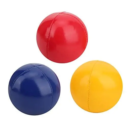 Produktbild: SPYMINNPOO Jonglierbälle, Buntes PU-Leder-Jonglierbälle-Set mit Netztasche, Lern-Jonglier-Handwurfspielzeug für Kinder, Jugendliche, Erwachsene