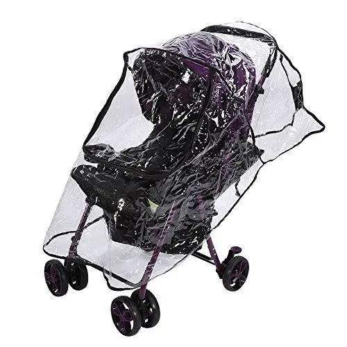 Produktbild: SPYMINNPOO Kinderwagen Regenschutz Universal, 1PC PVC Durchsichtiger Wasserdichter Regenschutz Staub Windschutz Für buggy Kinderwagen Regenabdeckung
