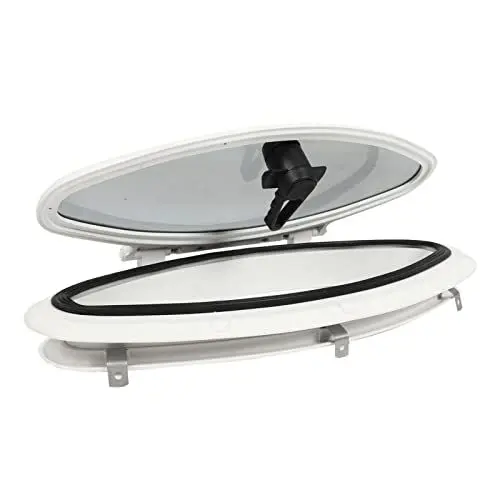 Produktbild: SPYMINNPOO Marine-Luken-Bullauge-Fenster, Boot-Portlight-Lukenfenster, Marine-Portlight-Fenster, Transparentes Gehärtetes Glas, Anti-Aging-Öffnung, Boots-Bullauge-Fenster,