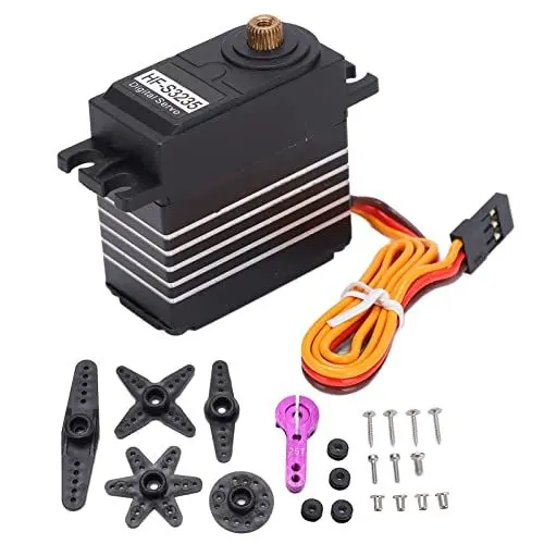 Produktbild: SPYMINNPOO RC Modell Servomotoren, 25kg Metallgetriebe Analog Digital Servo Geräuscharmer Servomotor für RC Auto Roboter Boot Flugzeug Modellspielzeug Zubehör Für Modellautos