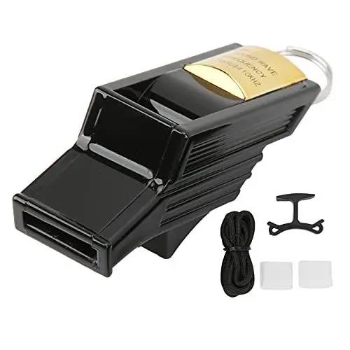 Produktbild: SPYMINNPOO Schiedsrichterpfeife, Hochfrequenz, ohne Kern, goldfarben/Schwarz