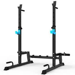 Produktbild: Squat Rack Multi-Funktions Barbell Rack Höhenverstellbarer Hantelständer für Sportstudio Zuhause Gewichtheben Bankdrücken Dip-Station Tragbare Krafttraining Kurzhantelablage