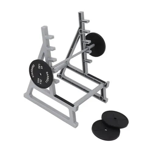 Produktbild: Squat Rack Stifthalter, Fitnessgeräte Mini Stifthalter Langhantel Rack Stifthalter Stiftständer mit Hanteln für Fitness-Enthusiasten und Gewichtheber-Fans