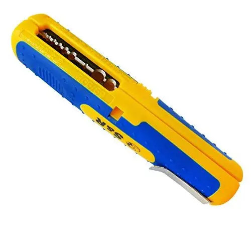 Produktbild: S&R Abisolierwerkzeug PRÄZISION, Kabelabisolierer Kabel 10-20AWG, SAT/RG6 & RG59, Niedervolt Kabel 8-13mm Universal-Entmantelungswerkzeug Elektriker Werkzeug Kabelentmanteler Abisolierwerkzeug
